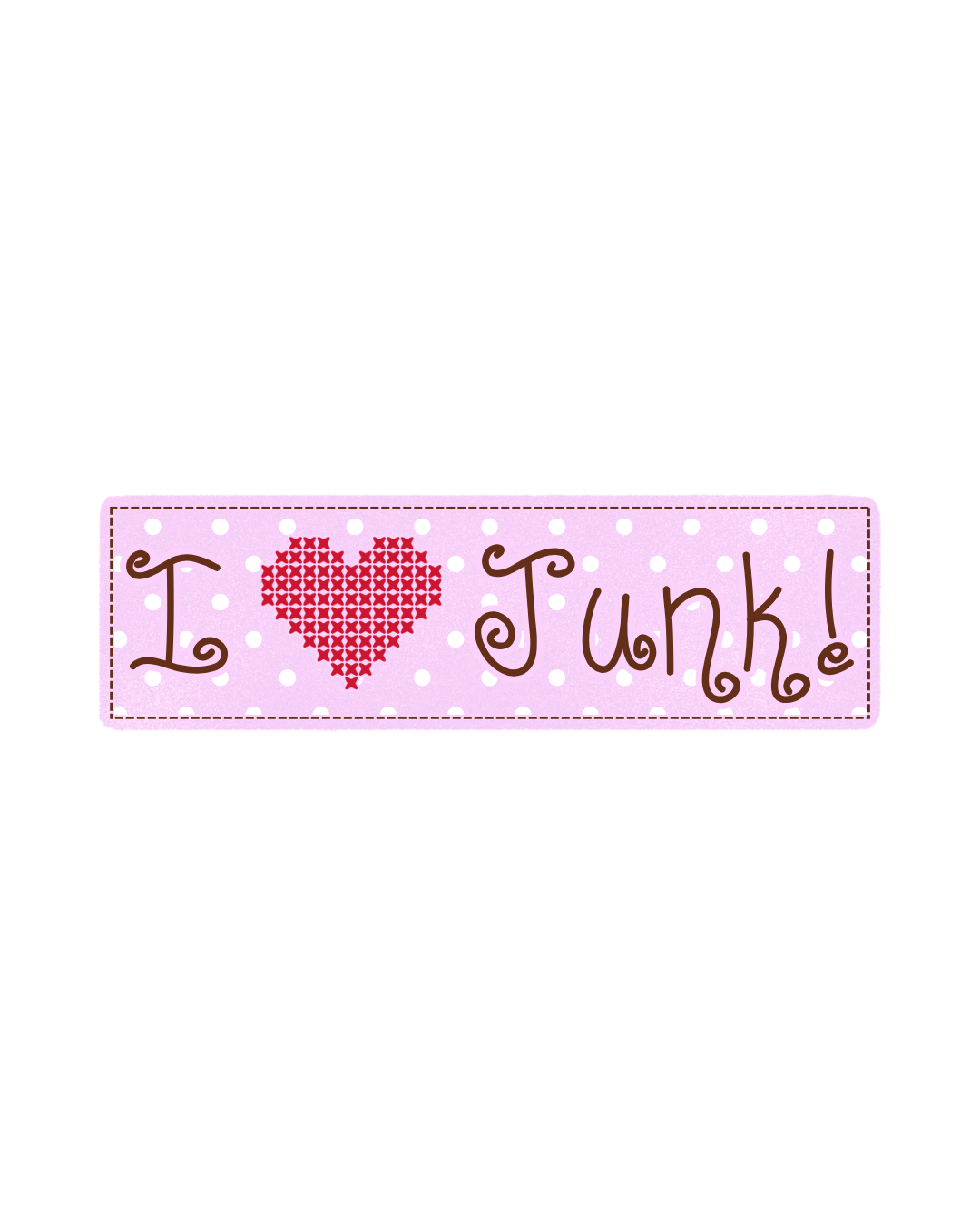 I <3 Junk Sticker