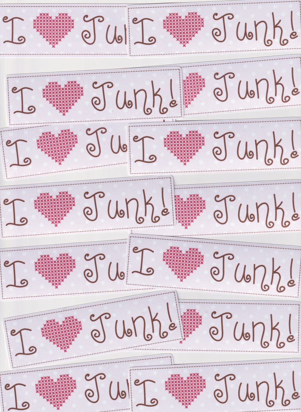 I <3 Junk Sticker